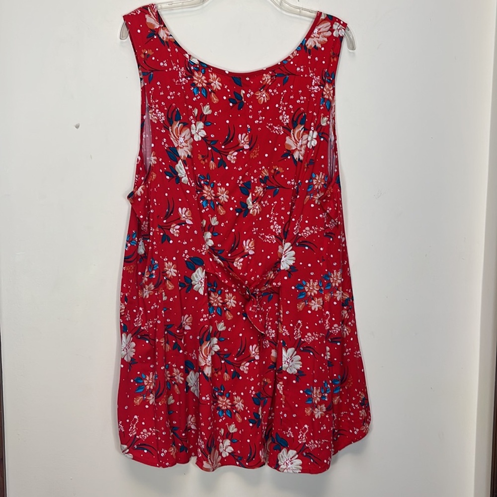 Torrid Fit And Flare Stretch Challis Button-Front Tank - Picture 12 of 14
